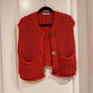 Zara Chunky Knit Sweater Vest